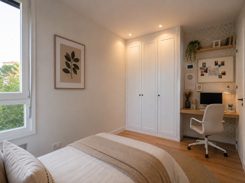 Home office junto a una ventana para aprovechar la luz natural